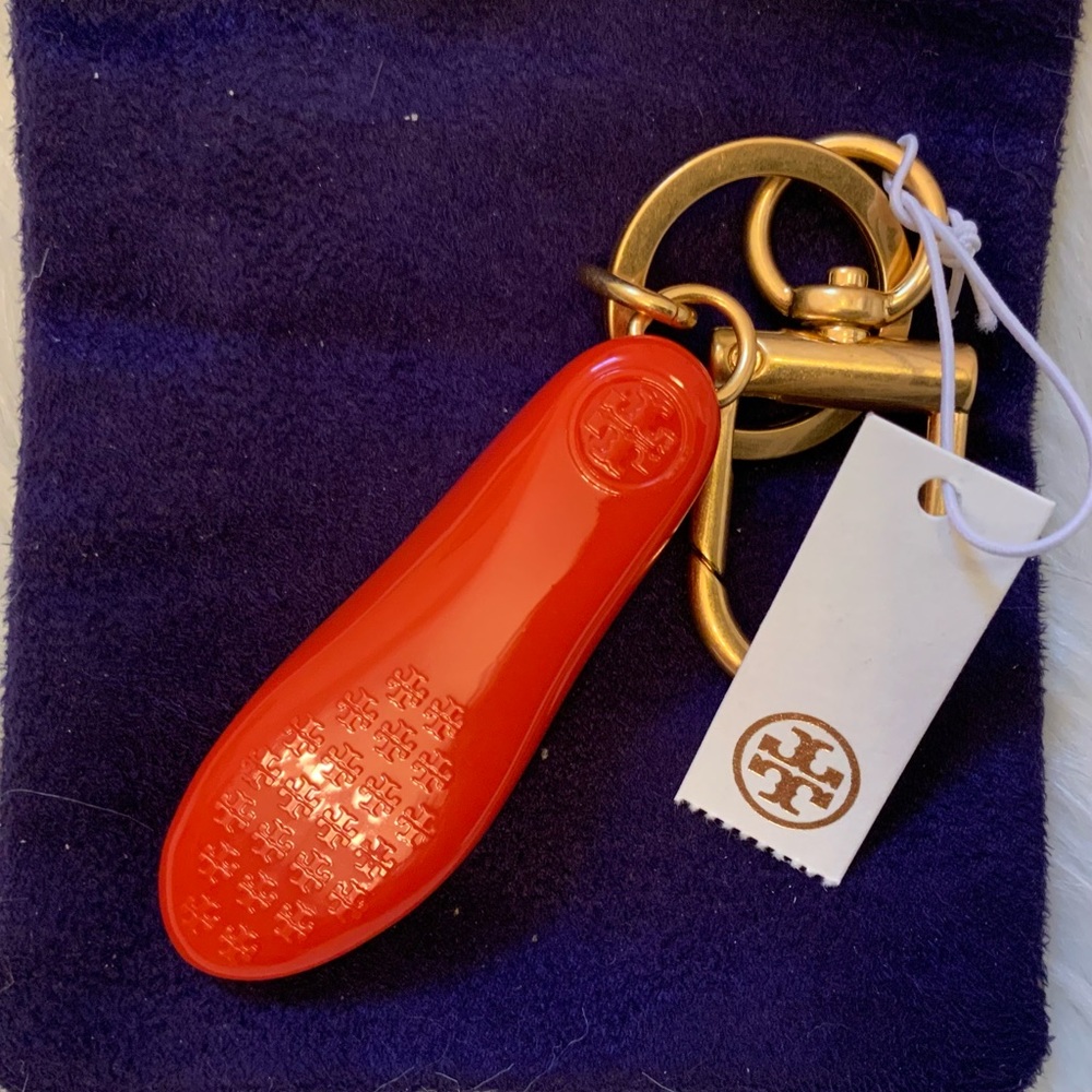 Tory Burch Logo Charm Ballet Flat Key Fob - NWT - Picture 7 of 10